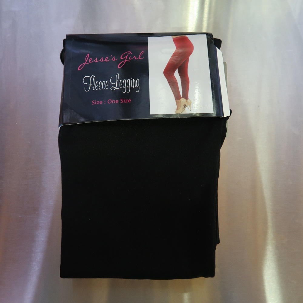 Jesse's Girl Black Fleece Leggings One Size